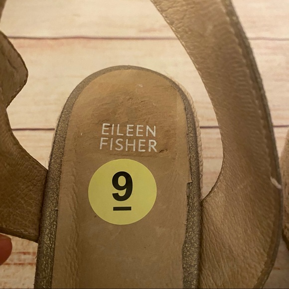 Eileen Fisher Beckon Metallic Espadrille Wedges - Picture 7 of 9